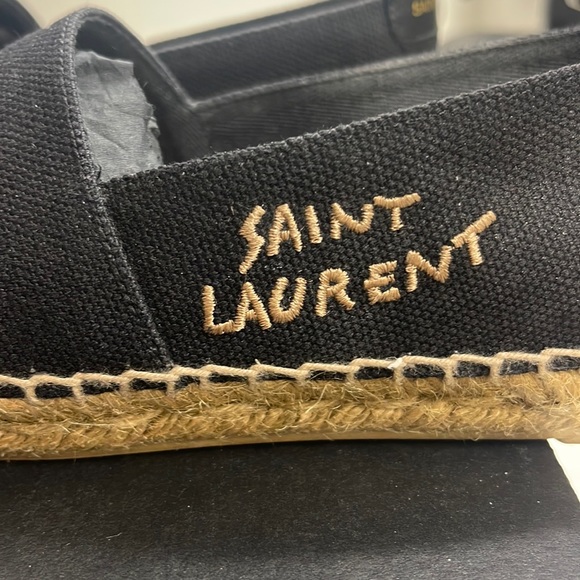 Saint Laurent Black Espadrilles Women’s Size 36 - Picture 2 of 10
